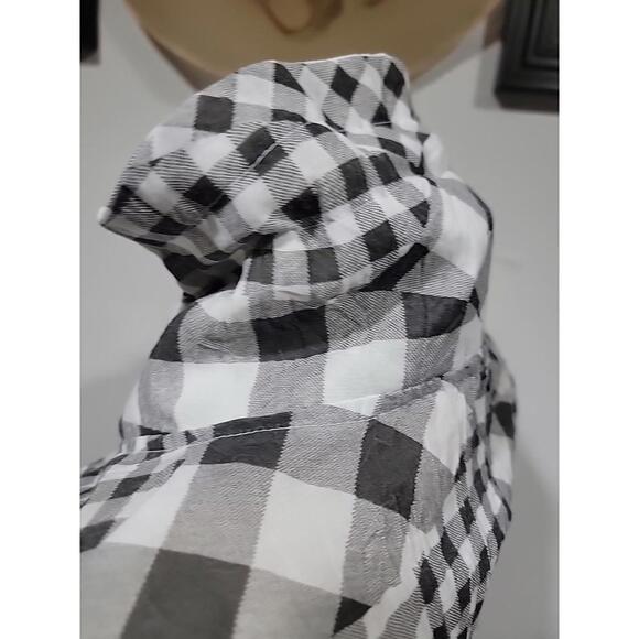 Ki Meng Top Blouse Fit M Checkered Wrinkled Polyester Lagenlook Art to Wear #C - Picture 9 of 14